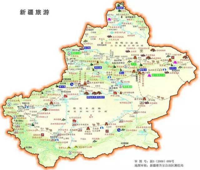 新疆旅行地图简图新疆旅行全景图