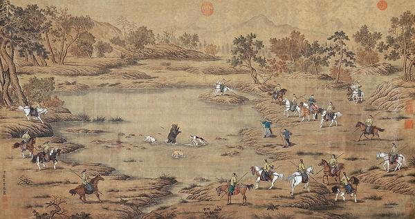 后成为雍正,乾隆时期的宫廷画家,他所绘的《狩猎图》为西方人认识中国
