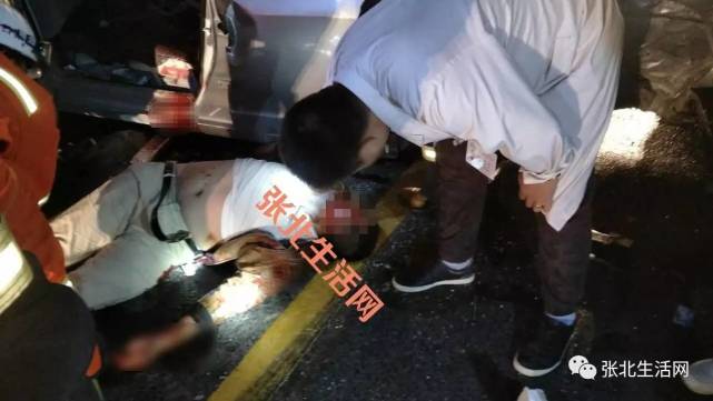 张北发生惨烈车祸 三车相撞 轿车司机当场身亡