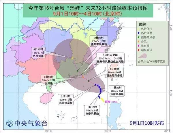 台风黄色预警：“玛娃”今天下午至晚上将登陆广东沿海