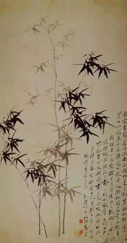 郑板桥在《郑桥桥集·题画竹》中说"盖竹之体,瘦孤高,枝枝傲雪,节节