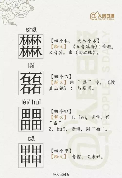 闻所未闻的四叠字