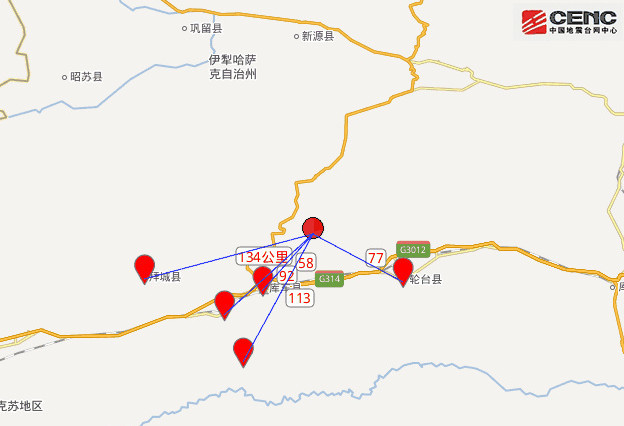 新疆库车县发生5.7级地震 多趟旅客列车暂停