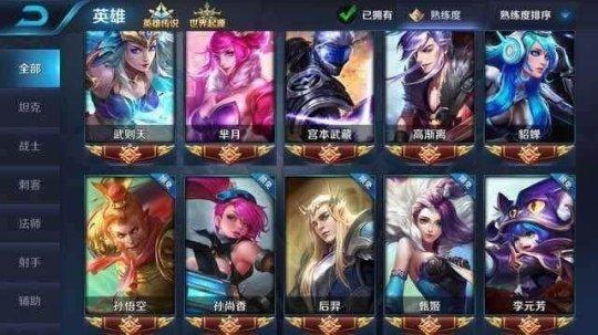 王者荣耀最牛账号能满的都满了你羡慕吗