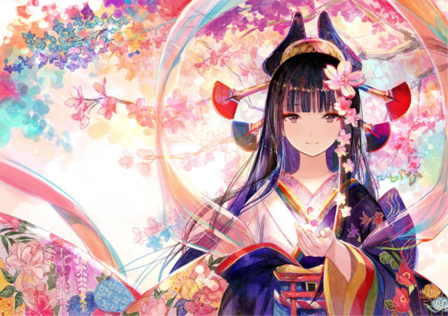 动漫·二次元·美图壁纸:古风樱花,图2的初音太美了!