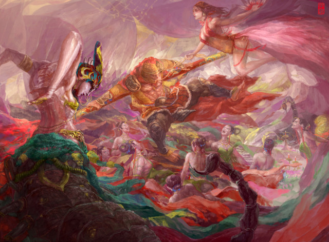 百眼魔君并没有死,而是刺瞎了双眼,被一个最神秘的菩萨收为门人