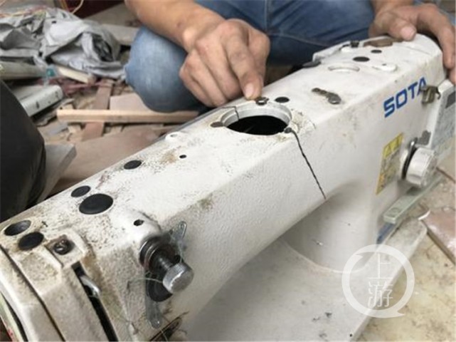 男子托运货物被转包 缝纫机铁质机头断裂