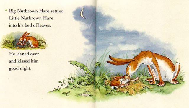 big nutbrown hare settledlittle nutbrown hareinto his bed of