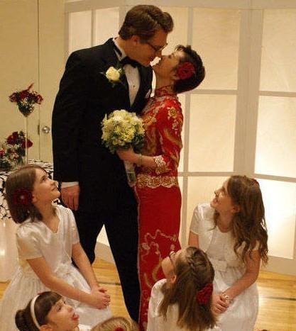 包贝尔夫妻搞怪中式结婚照 baby、刘诗诗、张