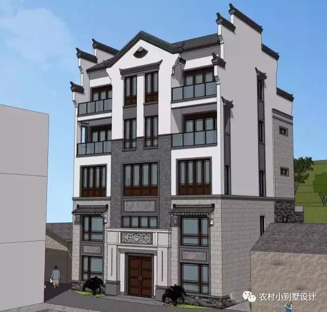 12×11米深在山岭川谷之中的徽式农村别墅