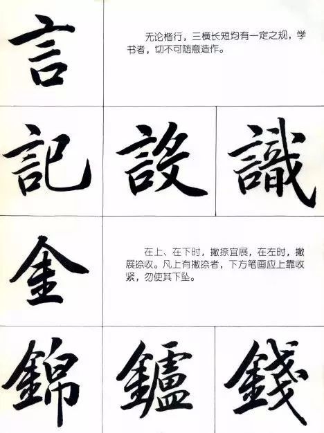 一个绝佳版本的《行书笔法图》