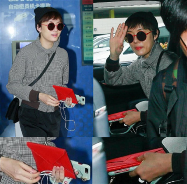 俪素颜现身香港机场将看望胡杏儿 网友:手上的