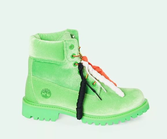 off white green timberlands