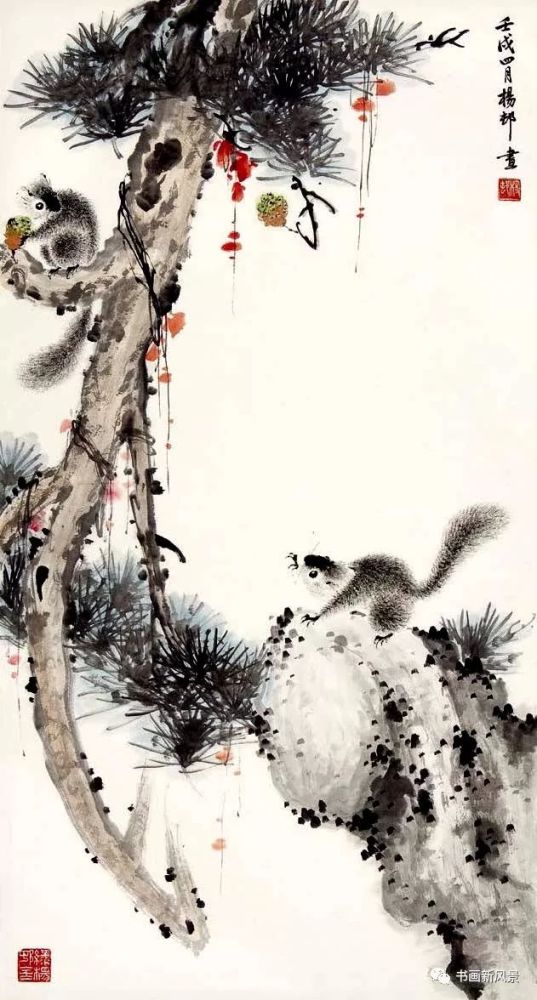 这位画的小松鼠也太俏皮啦!
