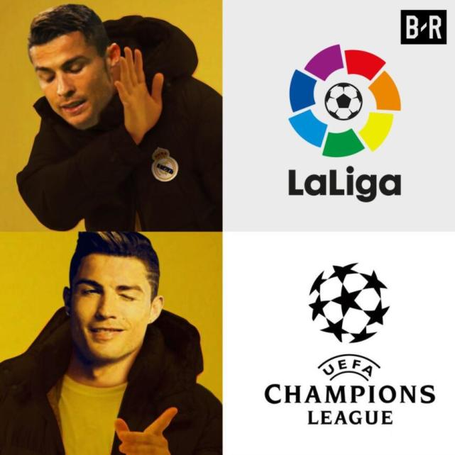 C罗欧冠5连斩+年度18球 欧战百球效率碾压梅