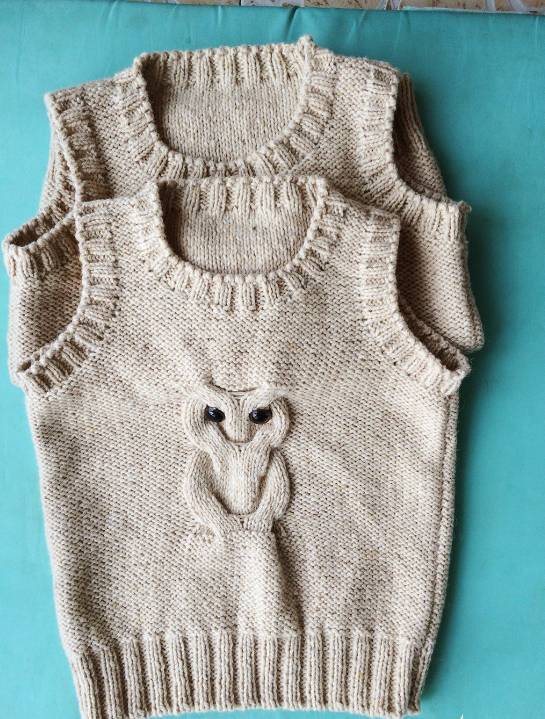 宝宝可爱背心的织法