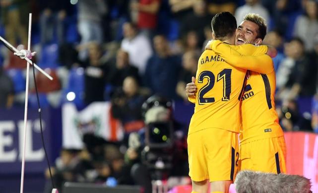 西甲-马竞客场5-0莱万特 加梅罗格列兹曼各2球