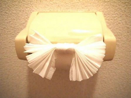 五星级酒店厕纸上的折纸艺术
