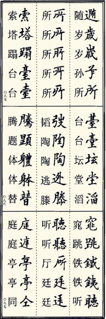 写楷书最常用的986个异体字记住它们书法创作如虎添翼