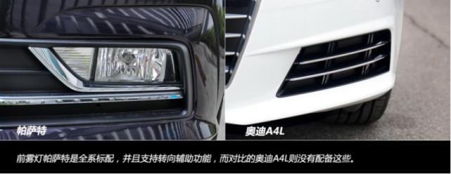 差异化对比价格拼配置 帕萨特VS奥迪A4L