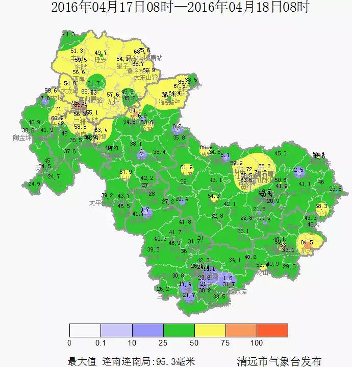 天气清远昨日多地遭遇强对流天气袭击连南一小时收获40毫米的雨直径3