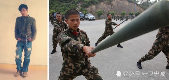 廣東“殺馬特”少年入伍仨月成猛男