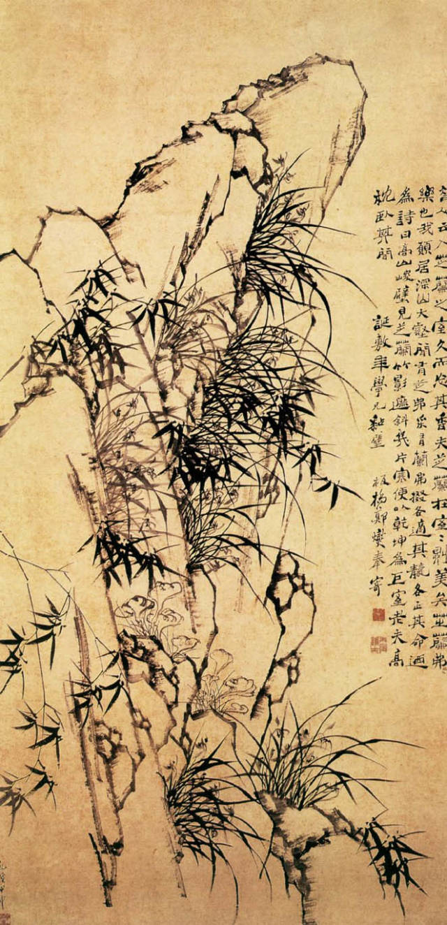 元代画家顾安擅长画竹,说是得自唐代画家萧悦观墙上竹影而得画竹的