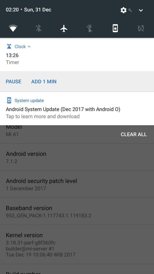 小米A1正式推送Android 8.0系统:加入快充功能