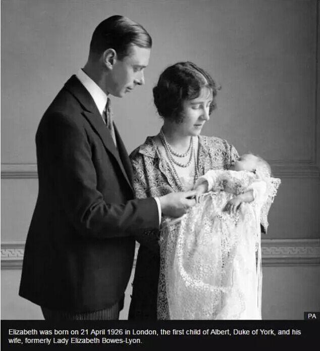 1926年4月21日,约克郡公爵艾伯特和他的夫人伊丽莎白一世的第一个