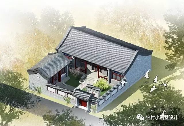 仿古建筑农村小型四合院别墅设计案例赏析