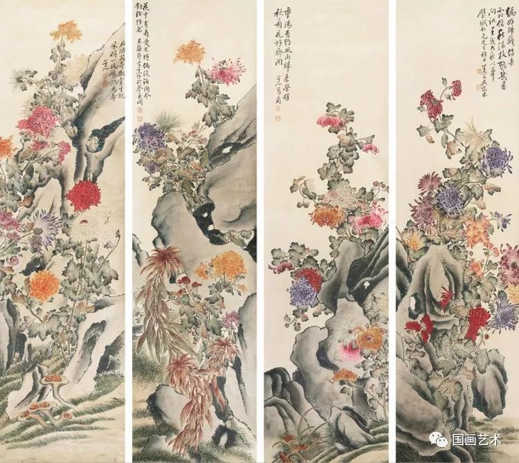 民国海派著名画家,擅画花鸟,菊花更是其最佳之作,有一金买一菊之说