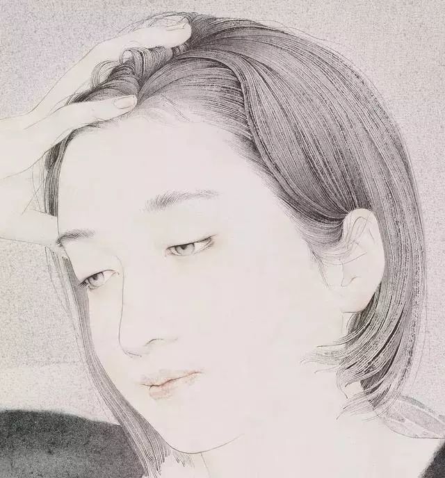 工笔白描,轻柔曼妙,细腻典雅,笔触更是耐人寻味