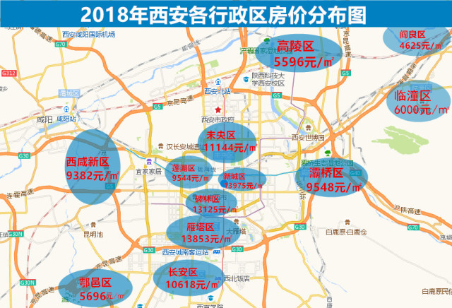 2018年西安最新房价地图出炉,雁塔区短短60天房价上涨