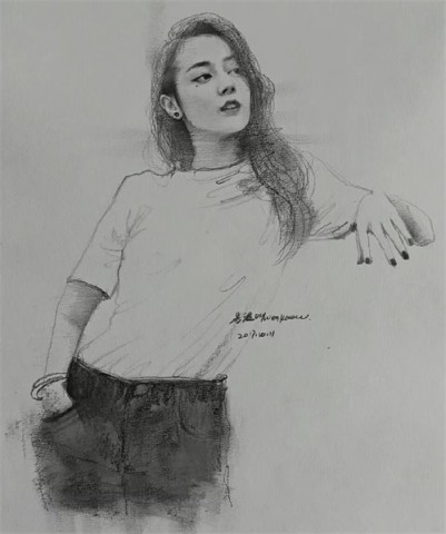 迪丽热巴七张最美素描照每张都美若天仙,你喜