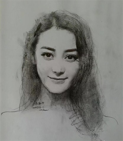 迪丽热巴七张最美素描照每张都美若天仙,你喜
