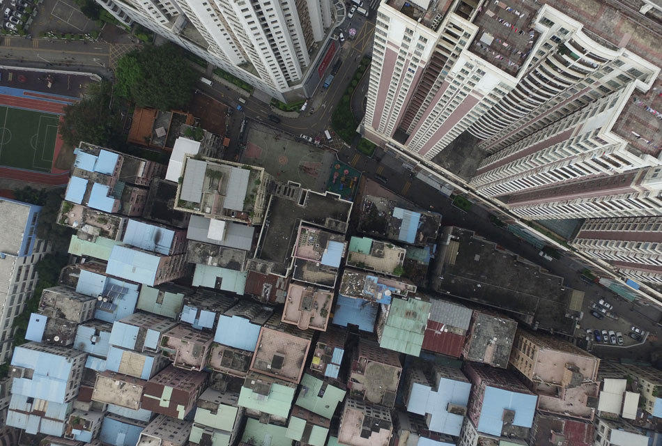 航拍深圳岗厦村 一夜诞生十个亿万富翁 是如何