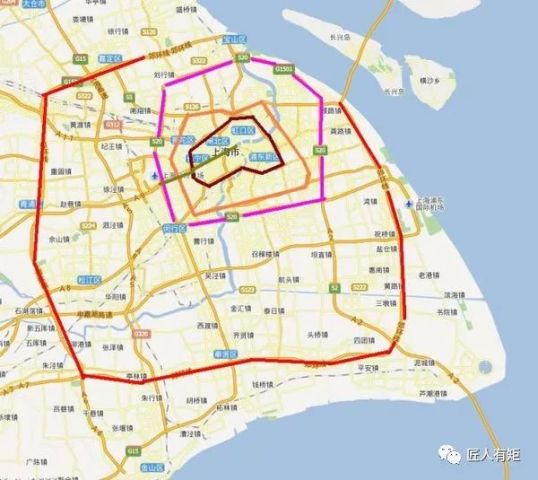上海有四环:内环,中环,外环,郊环