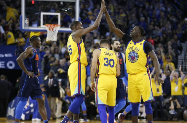 勇士送雷霆至西部第七 若季后赛首轮碰面有悬