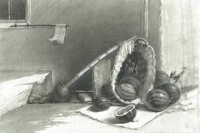 场景素描你开始画了没?