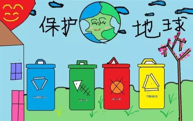 说厨余垃圾都和吃相关,所以用嘴巴的形状;有的幼儿将可回收垃圾的垃圾