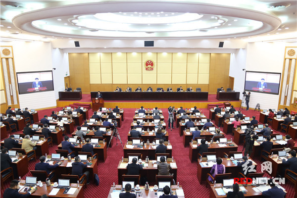 湖南省十三届人大常委会第二次会议闭幕 杜家