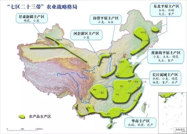 中国农业地图:一张图让你知道全国种植结构