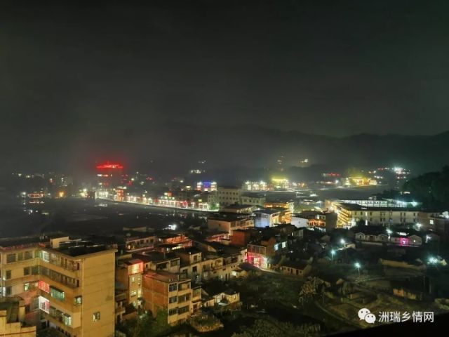 高清洲瑞镇夜景图,家乡真美!