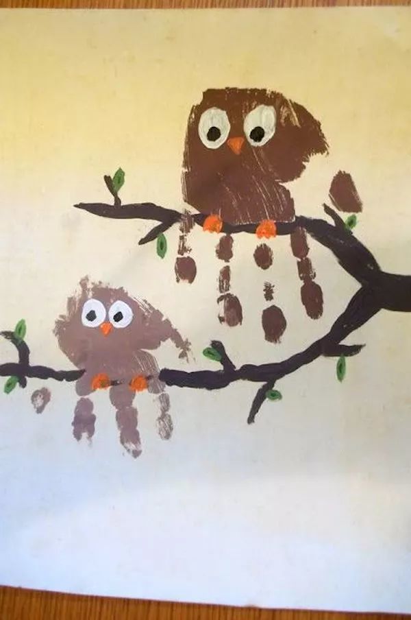 【创意绘画】幼儿园手印画和足迹画,值得珍藏的记录孩子成长的画