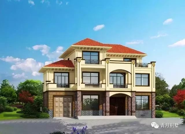 16米12米三层别墅,自建房16x12米设计图纸 16米×10米三层经典小别墅,通透大气,满足农村建房需求