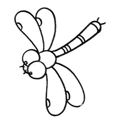 毛毛虫萤火虫七星瓢虫螳螂蚊子蜗牛第一步:画出身体和高高立着的眼睛.