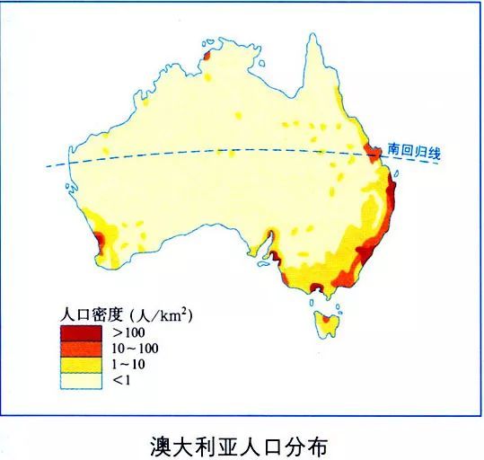 澳大利亚人口分布_澳大利亚人口分布图