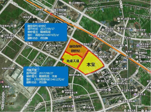 地块毗邻钱江世纪城小学(在建),距江南小学约0.7公里,距万向中学0.