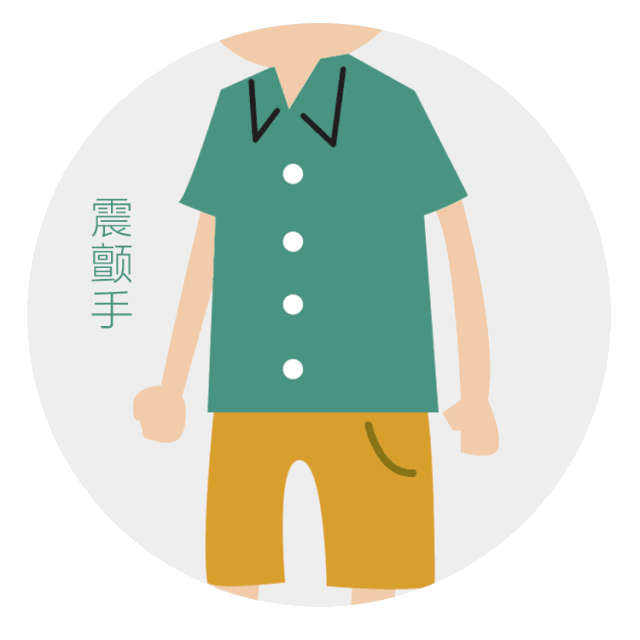 双手自然放在腿上,有搓丸样运动. 2.