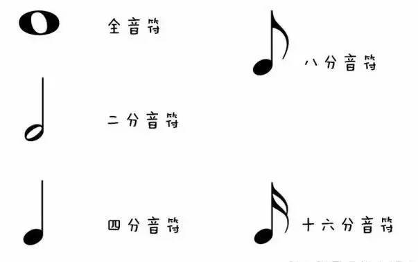 常见音符家族集体照 四 音符的"身体结构"